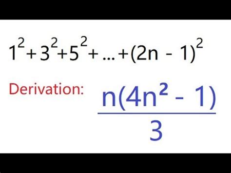 sum of squares of odd numbers|Sum of Squares .